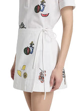 Load image into Gallery viewer, Tanya Taylor Agnes Mini Wrap Skirt - Optic White
