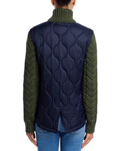 Load image into Gallery viewer, Veronica Beard Patra Quilted Wool Blend Jacket - Navy/Army Green
