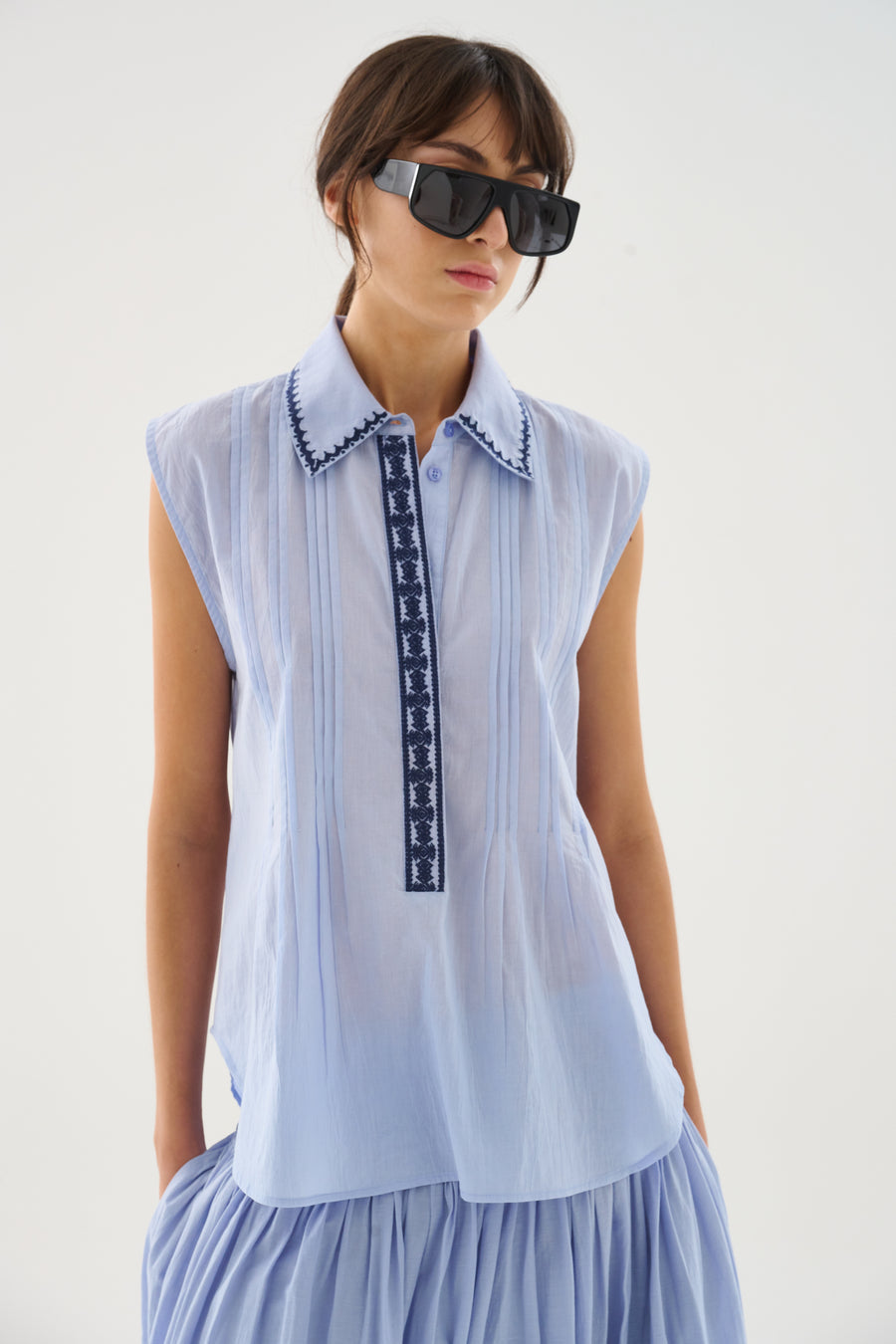 Mariacher Roca Eden Top- Blue Lavander