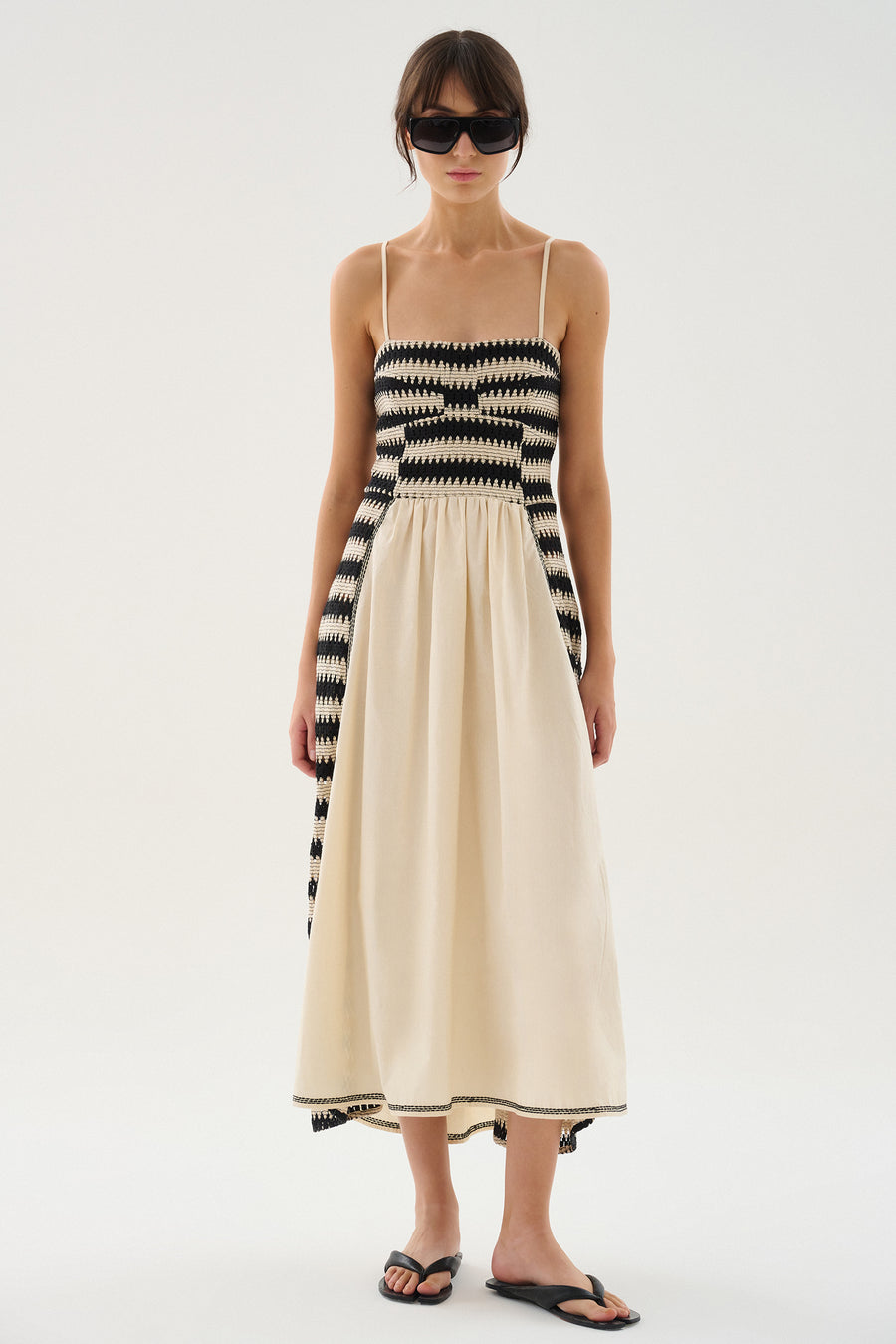 Mariacher Abasto Carmy midi dress- Black
