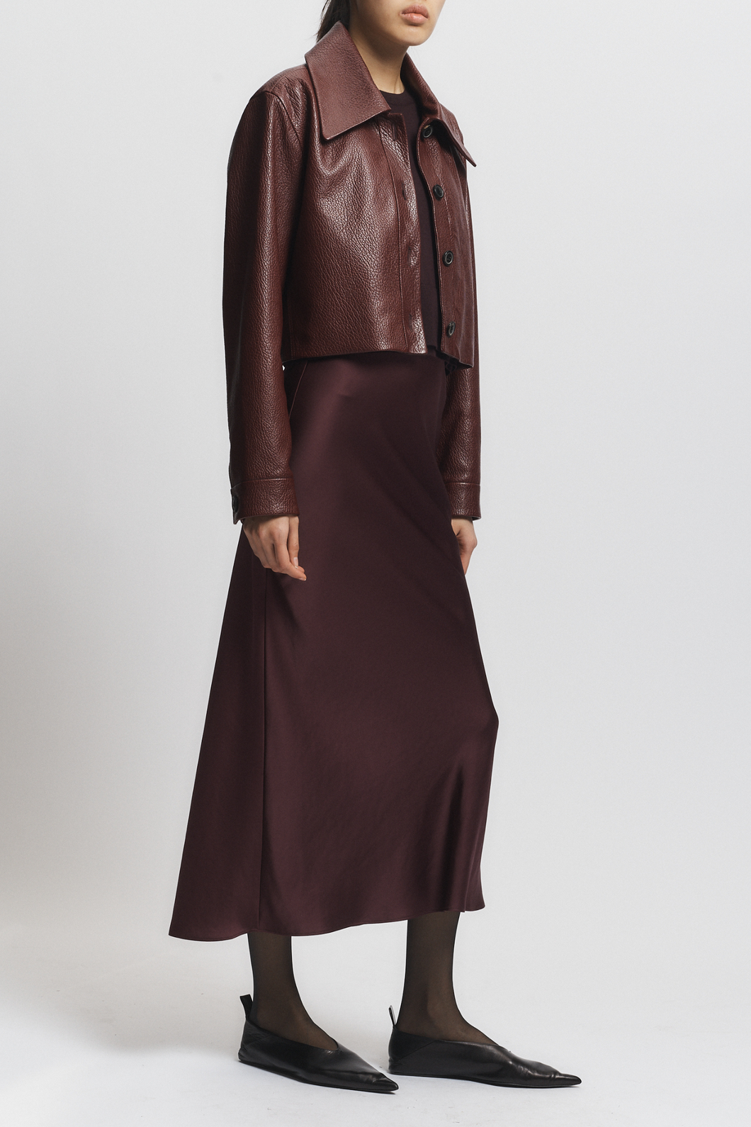 SAINT ART Talia Charmeuse Maxi Skirt