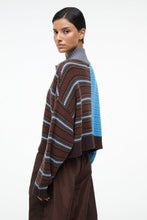 Load image into Gallery viewer, Staud cropped hampton sweater- zuma stripe multi
