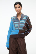 Load image into Gallery viewer, Staud cropped hampton sweater- zuma stripe multi
