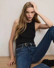 Load image into Gallery viewer, Veronica Beard Cropped Jordyn Tank - Black
