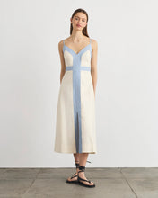 Load image into Gallery viewer, Tanya Taylor Madden Dress - Cream/Powder Blue

