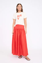 Load image into Gallery viewer, Staud Procida Linen Skirt - Tomato
