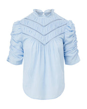 Load image into Gallery viewer, Veronica Beard Frasier Blouse- Blue Mist
