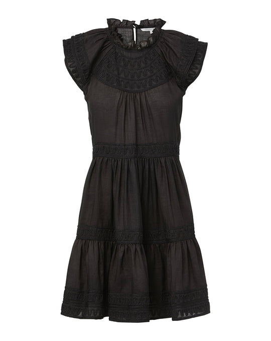 Veronica Beard Keely Tiered Dress- Black