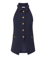 Load image into Gallery viewer, Veronica Beard Orlinda Vest- Navy
