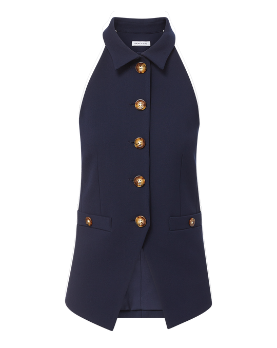 Veronica Beard Orlinda Vest- Navy