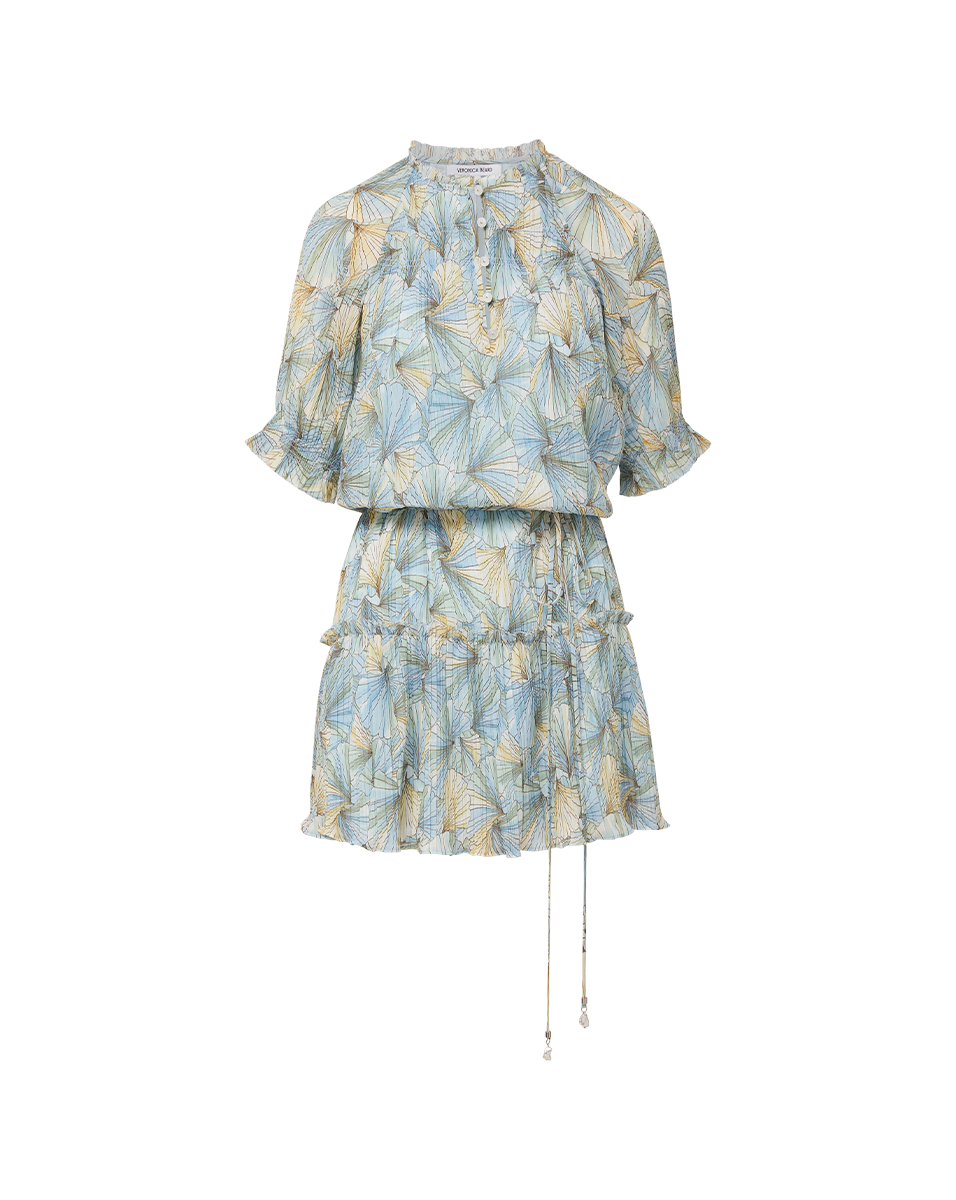Veronica Beard Dorrie Dress - Powder Blue Multi