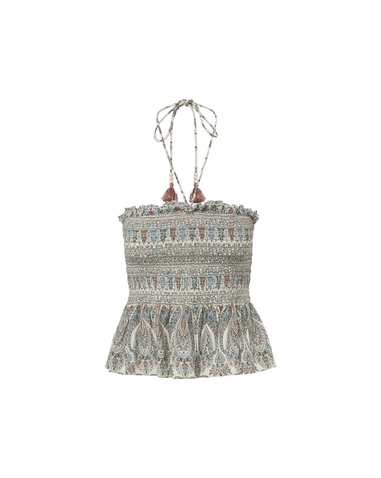 Veronica Beard Damsey Top- Ecru Multi