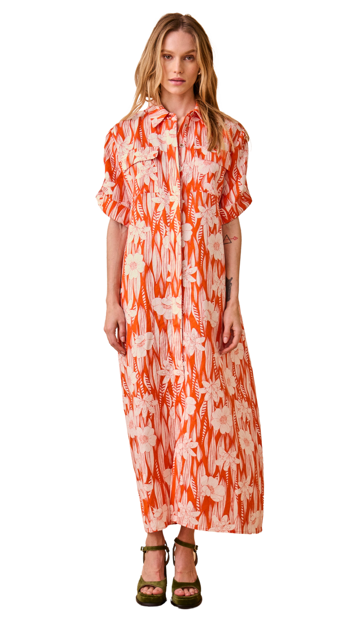 Hunter Bell Charlotte Dress-Scarlet lei