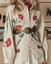 Load image into Gallery viewer, The Great The Tooled Leather Concho Belt - Cognac with Brass
