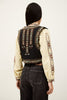 ba&sh Cropped Embroidered Cardigan