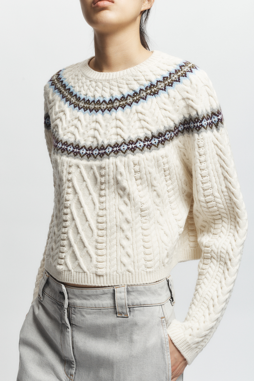 SAINT ART Ainsley Fair Isle Sweater