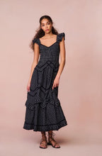 Load image into Gallery viewer, Love Shack Fancy Brin Cotton Bow Dress - Midnight Snowfall
