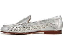 Load image into Gallery viewer, Veronica Beard Penny Woven Loafer - Silver

