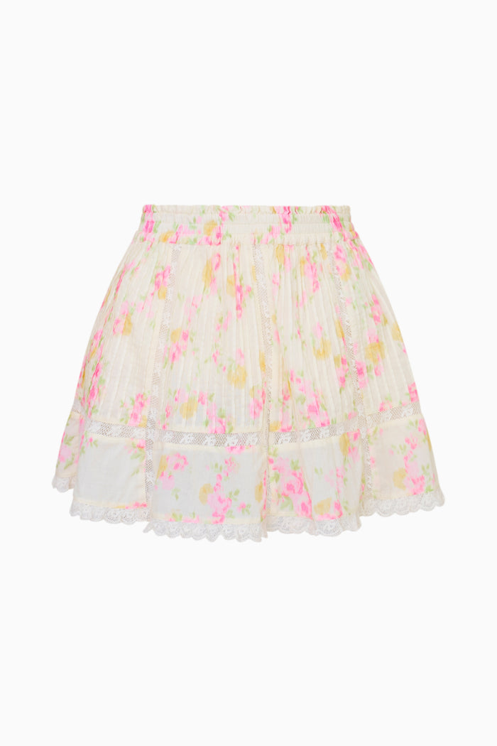 Love Shack Fancy Amrina Skirt - White Peach