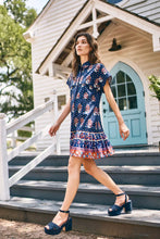 Load image into Gallery viewer, Hunter Bell Addison Dress - Fall Floral Navy
