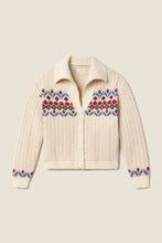 Load image into Gallery viewer, Trovata Savannah Cardigan- antique white fairisle
