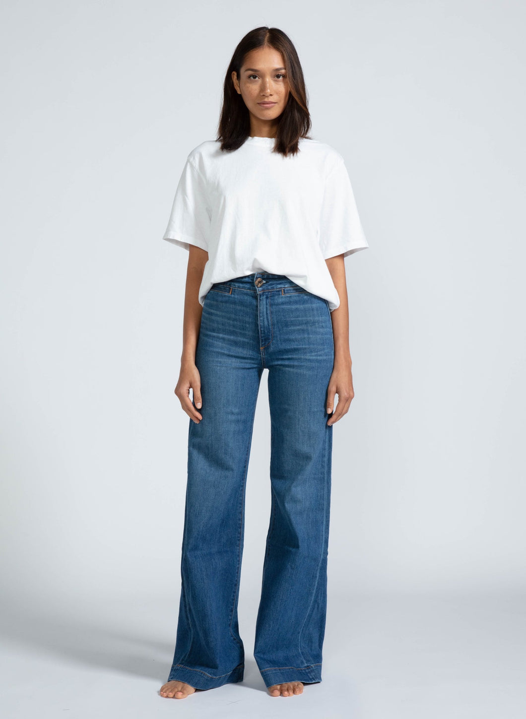 ASKKNY Brighton Wide Leg Jean in Mercury