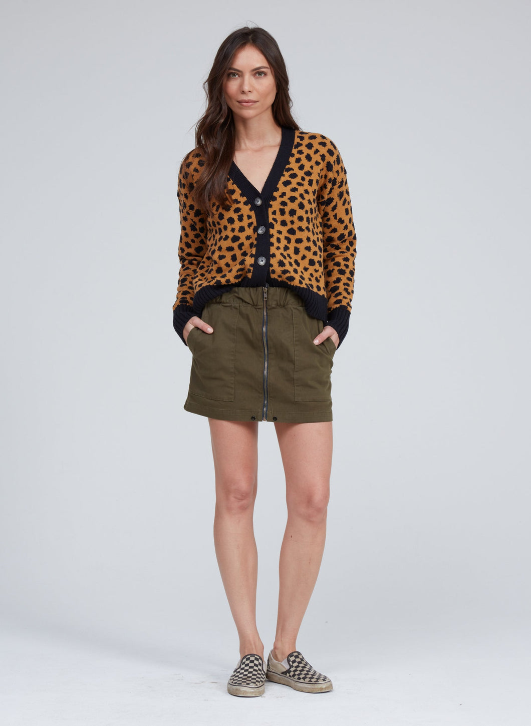 ASKKNY cheetah cardigan