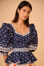 Load image into Gallery viewer, Hunter Bell Blayne Top- Blue Ditsy Floral
