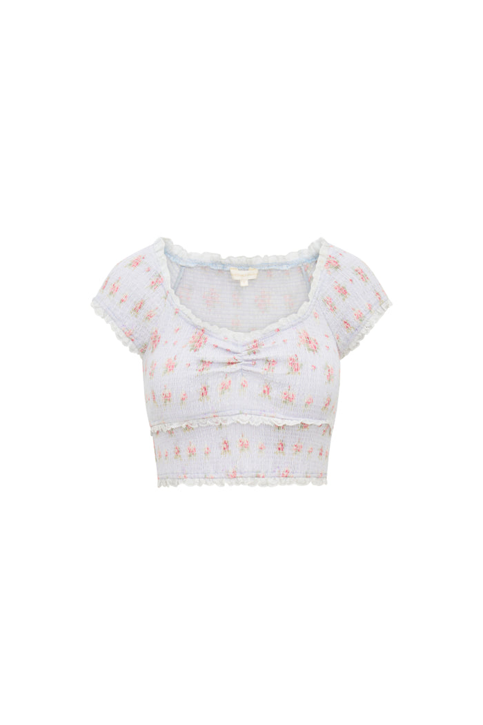 Love Shack Fancy Cambron Top- Magnolia