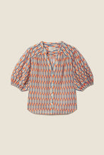 Load image into Gallery viewer, Trovata Loren Blouse- Retro Grid
