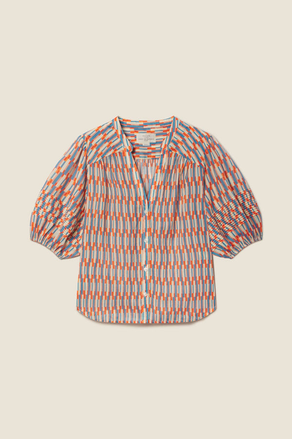 Trovata Loren Blouse- Retro Grid