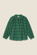 Load image into Gallery viewer, Trovata Mena Blouse- Emerald Eyelet
