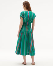 Load image into Gallery viewer, Figue Clarette Dress- Ballpark Stripe Spring Green
