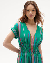 Load image into Gallery viewer, Figue Clarette Dress- Ballpark Stripe Spring Green
