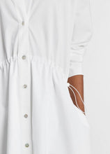 Load image into Gallery viewer, Vince Cotton Drawcord Shirt Dress
