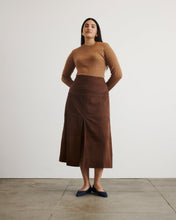 Load image into Gallery viewer, Tanya Taylor Suede Hudson Skirt- Chocolate

