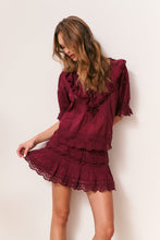 Load image into Gallery viewer, Love Shack Fancy Romilly Blouse - Spiced Berry

