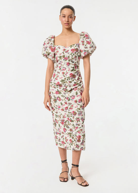 Rhode Tessa Dress- Macadamia Morlaix Fleur