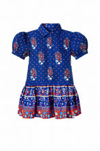 Load image into Gallery viewer, Hunter Bell Kids Drifter Mini Dress - Fall Floral Navy
