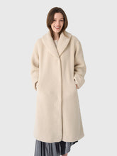 Load image into Gallery viewer, Velvet Eleanor Sherpa Coat in sand
