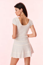 Load image into Gallery viewer, Love Shack Fancy Elisavette Striped Stretch Knit Mini Dress- Sailor Stripes
