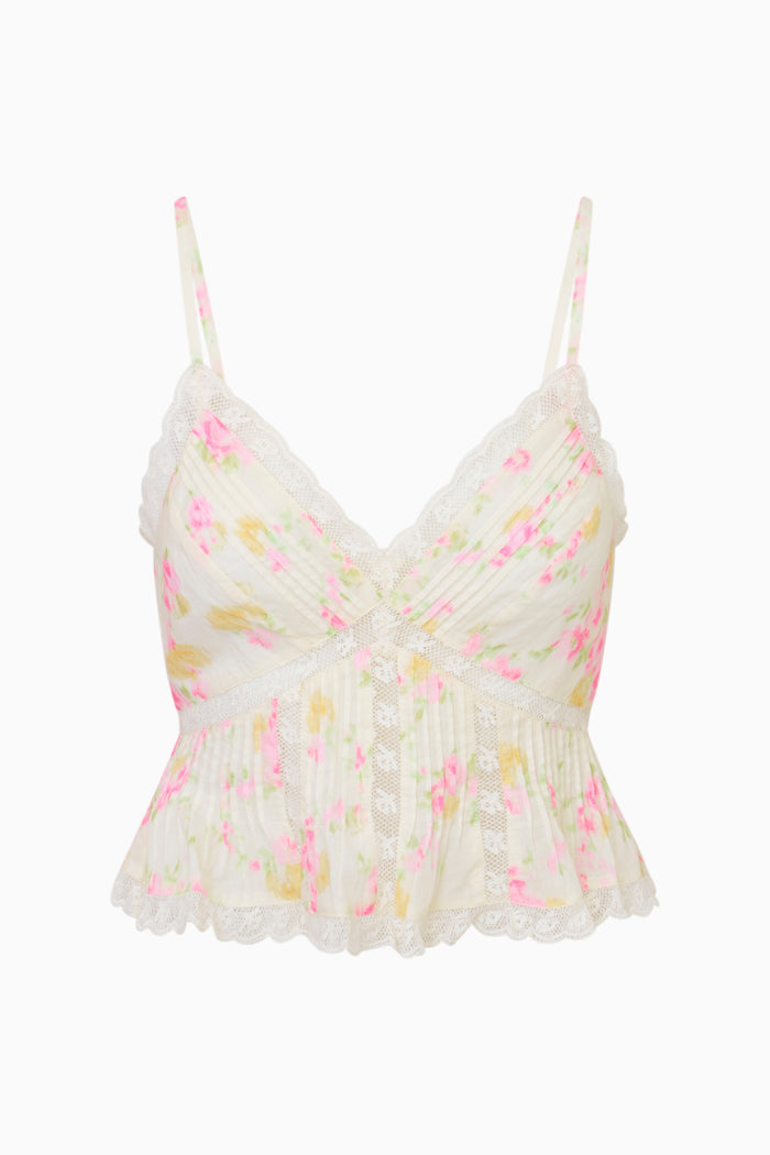 Love Shack Fancy Elsette Top - White Peach