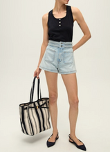 Load image into Gallery viewer, Veronica Beard Elijah Patch Pocket Short w/ Braid - Pale Stone
