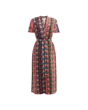 Load image into Gallery viewer, Saloni Vicki Dress- Java Stripe Fuchsia
