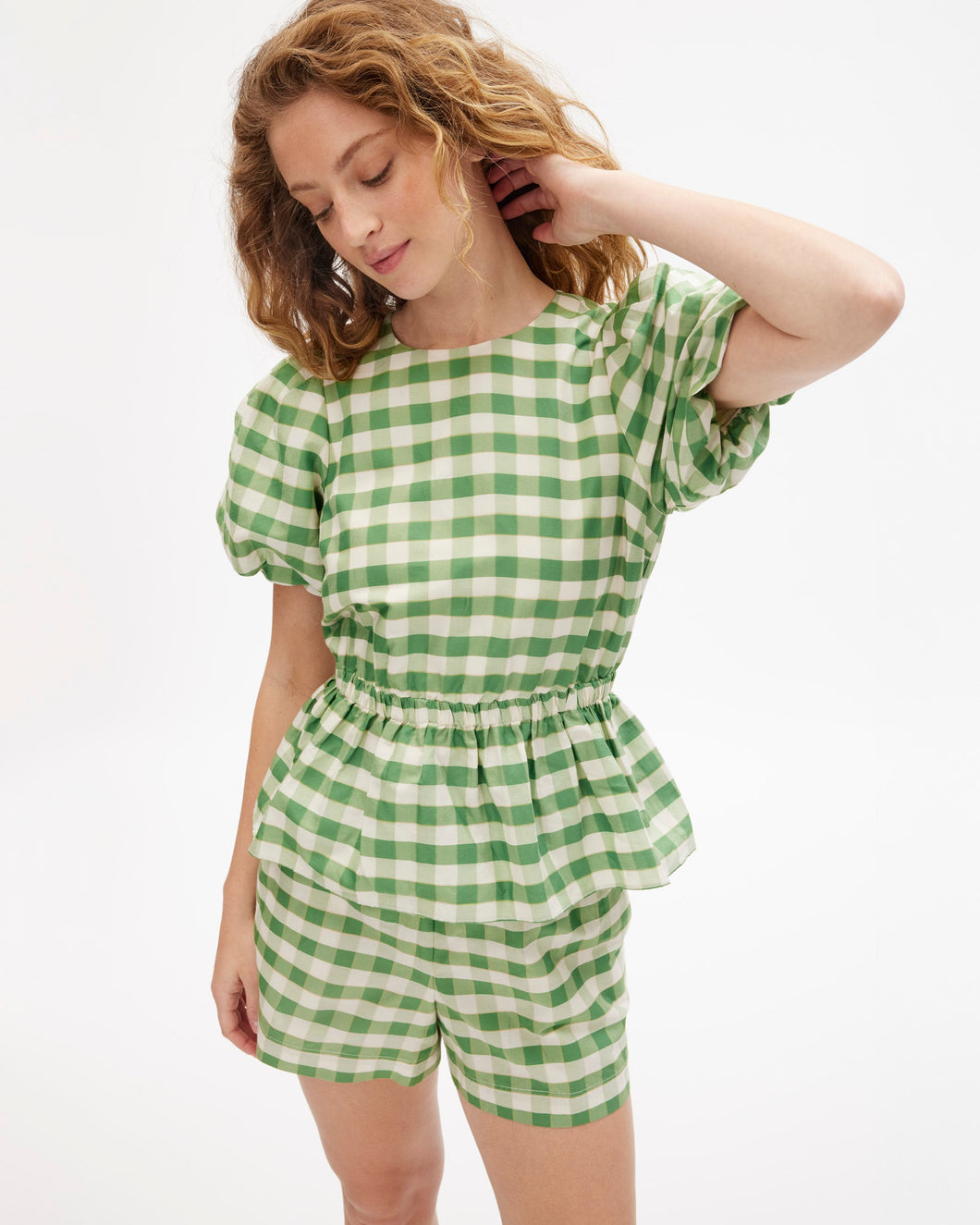 Tanya Taylor Chelsey Top- Meadow Green Multi