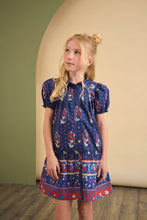 Load image into Gallery viewer, Hunter Bell Kids Drifter Mini Dress - Fall Floral Navy
