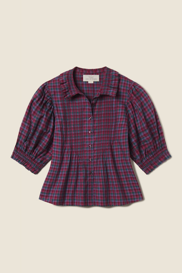 Trovata Jess Blouse- Poppy & Pine Check