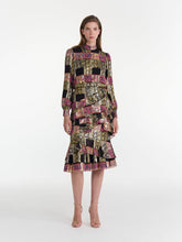 Load image into Gallery viewer, Saloni Isa Ruffle Dress in Budapest Lineae
