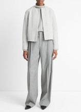 Load image into Gallery viewer, Vince Double Wool Collarless Jacket- H Stone Grey
