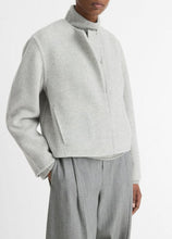 Load image into Gallery viewer, Vince Double Wool Collarless Jacket- H Stone Grey
